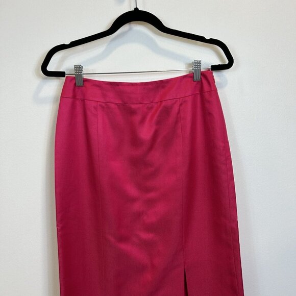 Talbots Size 6 Pink Pencil Long Skirt Lined Silk Blend Career - Picture 2 of 10